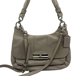 Coach Medium Gray Leather Crossbody Bag/Handbag thumbnail 1