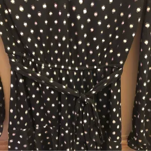 City Studio Polka Dot Foil Long sleeve Ruffle Dress Black‎ Gold XS thumbnail 5