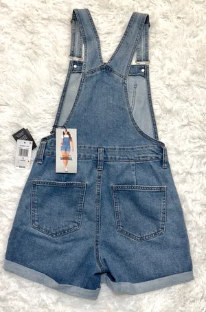 Celebrity Pink Blue Denim Short Overalls ONLY. Size S thumbnail 3