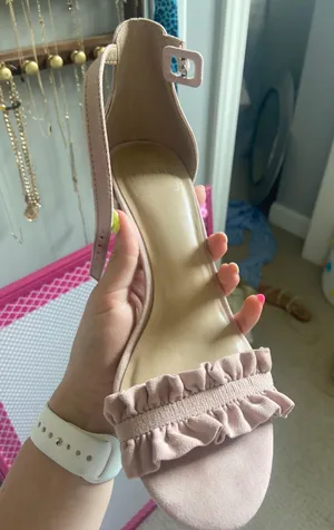 Suede Blush Heels Pink Size 8.5 thumbnail 2