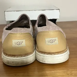 UGG Bren Perforated Suede Slip‎ On Sneakers Mauve Pink 1018375 Womens 7 thumbnail 4