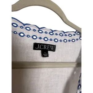 J. Crew Bungalow Embroidered Linen Top Women's Sz. S thumbnail 3