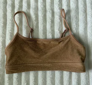 aerie Shimmery Brown Bikini  Scoop Top thumbnail 1