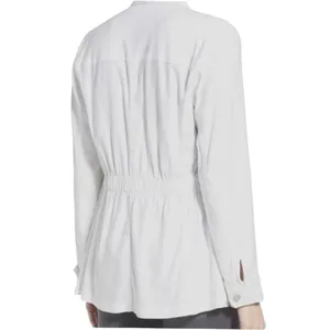 NYDJ Open Front Drape Collar White Blazer – Medium thumbnail 3