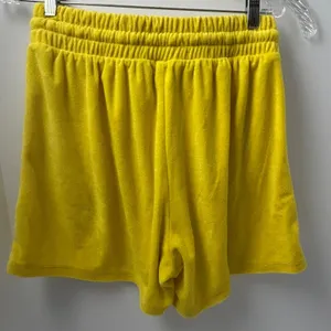 Zenana Yellow Terry Cloth Drawstring Shorts‎ High Rise Pockets TP-5128AB Large thumbnail 2