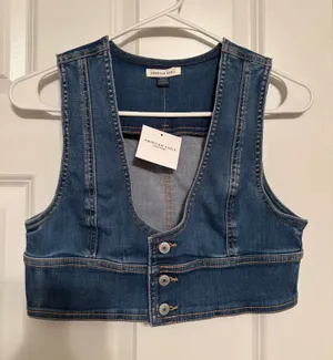 American Eagle Jean Vest Denim thumbnail 1