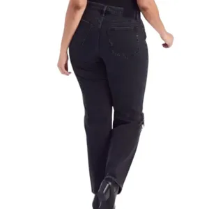 Abercrombie Black Curve Love High Rise Ripped Knee Dad Jeans thumbnail 6