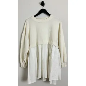 FREE PEOPLE Eleanor Sweatshirt Dress in Grey Combo Size X-Small thumbnail 5