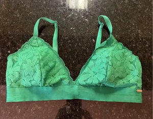 Victoria's Secret PINK VS Green Bralette Lace Sz XL Adjustable Supportive thumbnail 1