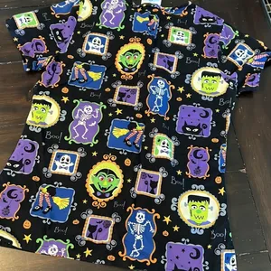 Halloween‎ scrub top Green Size XS thumbnail 4
