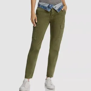Hudson -1169 Women's Green‎ Cargo High Rise Denim Waist Trousers Pants Size 25 thumbnail 5