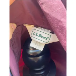 L.L. Bean Plum Hooded Utility Anorak with Navy Trim Vintage Unisex Windbreaker thumbnail 9