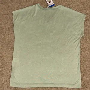 Orvis Classic Collection‎ V-Neck Cap Sleeve Top Lightweight Tee Shirt green L thumbnail 6