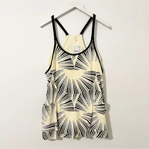 Free People Hot Shot Mini Printed Dress Romper Sunrise Geo Combo Size Small NWT thumbnail 2