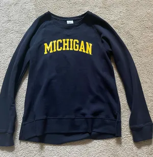 Michigan Wolverines Crewneck Blue Size M thumbnail 1