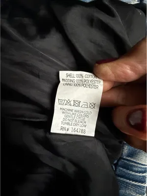 Sweet Habit Light Wash Denim Puffer Jacket, Size S thumbnail 12