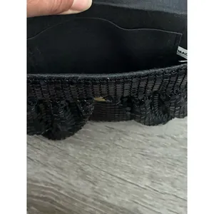 VTG Black Metal Mesh Crossbody Flap Purse Clutch Bag Chain Strap Sparkle NYE thumbnail 6