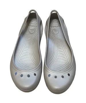 Crocs Malindi Ballet Flats in Silver Gray - Size Women’s 9 thumbnail 1