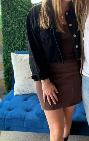 Hennes & Mauritz denim Brown Dress thumbnail 1