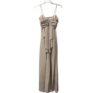Betsy & Adam by Linda Bernell Sparkly Gold Glitter Formal Dress Size 4 Spaghetti thumbnail 2