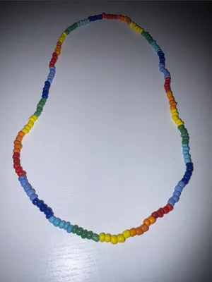 Multicolor Seed Bead Necklace thumbnail 7