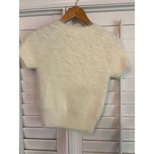 Muse Cream Rhinestone Short Sleeve‎ Sweater Size XS thumbnail 2