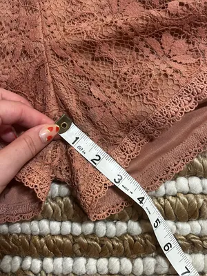 Lace Drawstring Shorts in Taracotta thumbnail 2