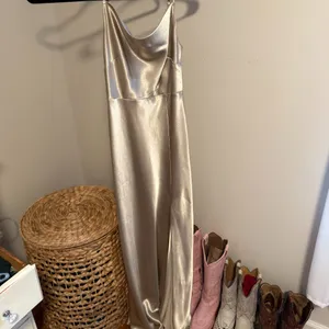 Birdy Grey Satin Champagne Lisa Dress thumbnail 3