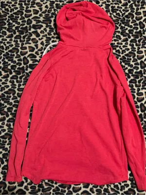 2000s vintage style red long sleeve hoodie thumbnail 4