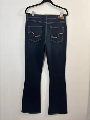 Levi Strauss Signature Modern Boot Cut Jeans Women’s 12L W31 L34 Dark Stretch thumbnail 2