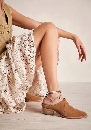 Free People Suede Mule Shoes thumbnail 1