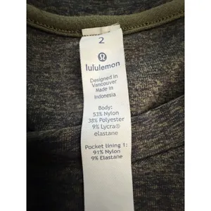 Lululemon Extra Mile Long Sleeve Shirt Sz 2 Cuffins Heathered Utilitarian #EE6-1 thumbnail 3