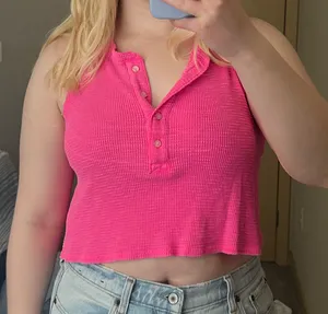 Aerie Waffle Cropped Tank Top thumbnail 3