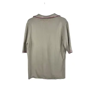 Vintage 2001 GAP Polo Tennis Knit Sweater XL Beige Short Sleeve Preppy Y2K NWT thumbnail 4