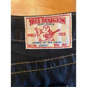 True Religion World Tour Johnny Womens 27 Black Pants Straight Leg (2095) thumbnail 7