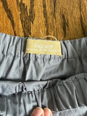 Free People Free-est Collection Mini Skirt 100% Cotton Gray Boho Beach Prairie thumbnail 5