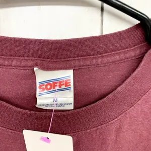 Vintage Soffee Top Unisex Medium Maroon Virginia Tech Graphic Crewneck Tee Shirt thumbnail 2
