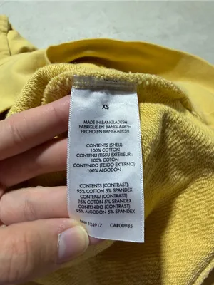 Weworewhat Yellow Hooded Sweatshirt cotton XS thumbnail 9