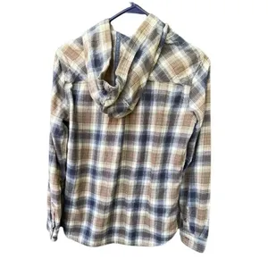 Carhartt size S. (4/6) flannel button up hoodie. thumbnail 2