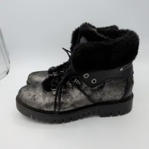 Pajar Penny Snow Boots Canada Waterproof Metallic Silver Faux Fur Winter‎ 38 7.5 thumbnail 2