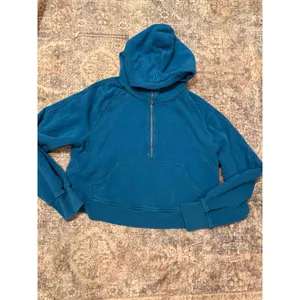 Lululemon Scuba Oversized Half-Zip Hoodie Teal Blue XS/S LW3DMAS thumbnail 2