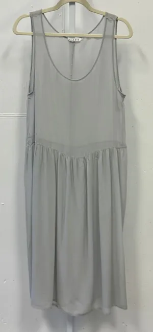 LACAUSA Grey Sleeveless Dropped Waist Midi Dress Semi Sheer Size Small‎ LA310151 thumbnail 1
