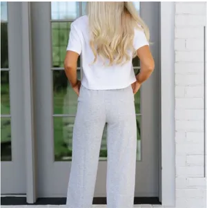 Women’s grey French terry trousers thumbnail 3