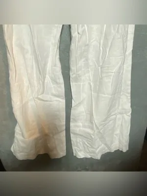 White Made in Italy Coastal Breathable quiet luxury White Pants Boho‎ Small thumbnail 9