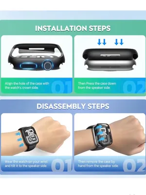 CLEAR CASE FOR WATCH COMPATIBLE WITH APPLE WATCH CASE 46 mm 10 11 series NIB NWT thumbnail 6