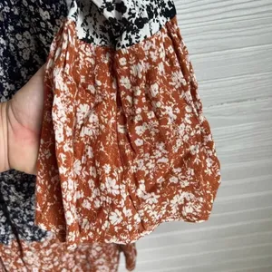 143 Story by Line Up Tiered Flowy Dress Long Bell Sleeve Floral Print M thumbnail 10