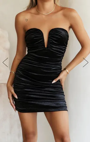Hello Molly Black Dress thumbnail 1