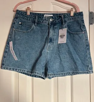 Princess Polly Denim Shorts High-Waisted thumbnail 1