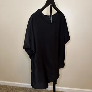 Emery Rose Black Satin Short Sleeve Top -XL thumbnail 4