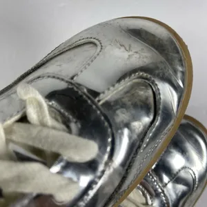 Madden Girl Silver Metallic Lace-Up Sneakers - Women's Size 8.5M thumbnail 9